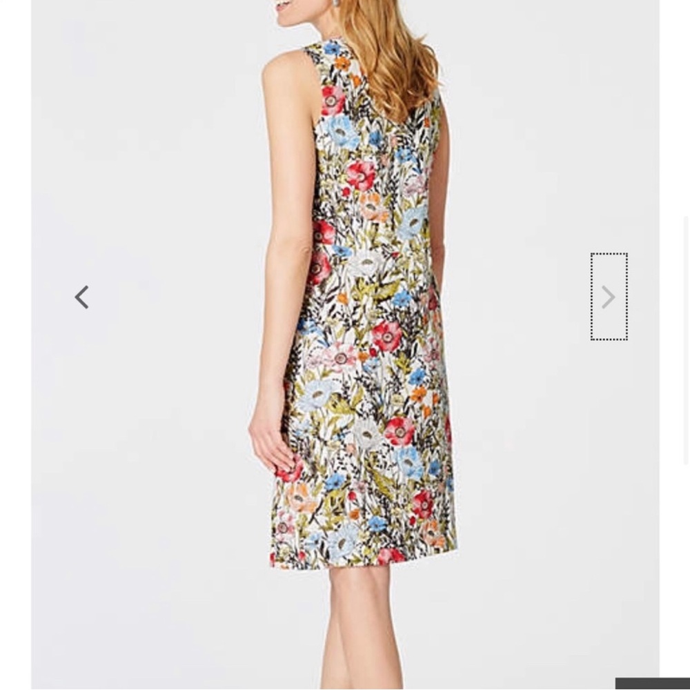 J. JILL Love Linen Floral Sleeveless Dress Size Medium Petite - Picture 3 of 16